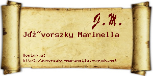 Jávorszky Marinella névjegykártya